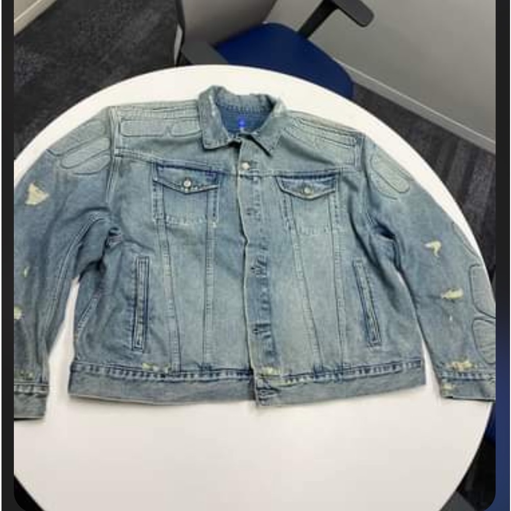 Yeezy GAP Balenciaga padded denim jacket